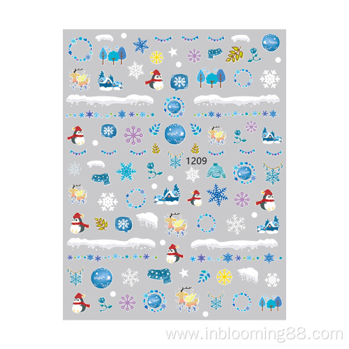 Decal Transfer 12 Sheets Christmas Nail Art Sticker